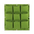 thumbnail image 2 of opvise Hanging Planting Bag Wall Mounted 9 Pockets Vertical Square Breathable Indoor Outdoor Hanging Strawberry Flower Wall Planter Gardening Supplies Green, 2 of 8
