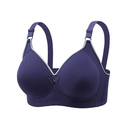 SMihono Sales Womens Push Up Bras Anti-Sagging Lift Up Bra Plunge Wireless Wireless Underwear Comfy Full Coverage Daily Bralette Blue 16-18