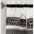 thumbnail image 3 of Simple Elegance Modern Farmhouse Tier and Valance Window Curtain Set - 58x36 - Black, 3 of 3