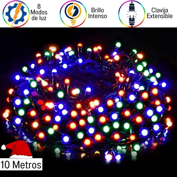Luces navideñas DOSYU serie Multicolor 10 Metros 200 LEDs DY-ICE200L-V8