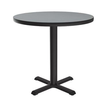 Correll 48" Round Commercial Wood top Cafe and Breakroom Table in Gray Granite