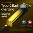 thumbnail image 3 of 3-in-1 Set/2-in-1 Set/1pc Men's Hair Clipper Set And Beard Trimmer Set Men's Hair Clippers USB Charging Hair Clipper - LCD Power Display Suitable for Travel And Home Use, 3 of 7