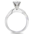 thumbnail image 3 of Lanyjewelry 5mm Round CZ Solitaire High Sit Womens Stainless Steel Wedding Ring - Size 7, 3 of 3