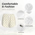 thumbnail image 6 of Lsque White And Gold Geometry Printed Women's Running Shorts with Liner Pockets,Elastic Quick Dry Workout Athletic Gym Yoga Shorts,Womens High Waist Shorts-Small, 6 of 9