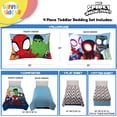 thumbnail image 3 of Set de edredón para niños pequeños Sunny Side Up Marvel Spidey & Friends, 3 of 7