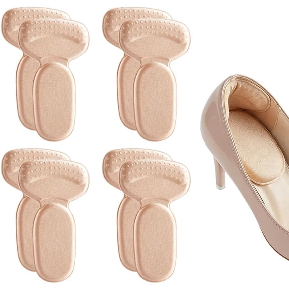 Back Heel Cushion Pads, 2026 New Mesh Adhesive Heel Grips Inserts for Boots and Loose Shoes, Reusable Shoe Liners to Stop Slip and Blister Comfort Pads for Men Women Ball of Foot（skin color4pc）M