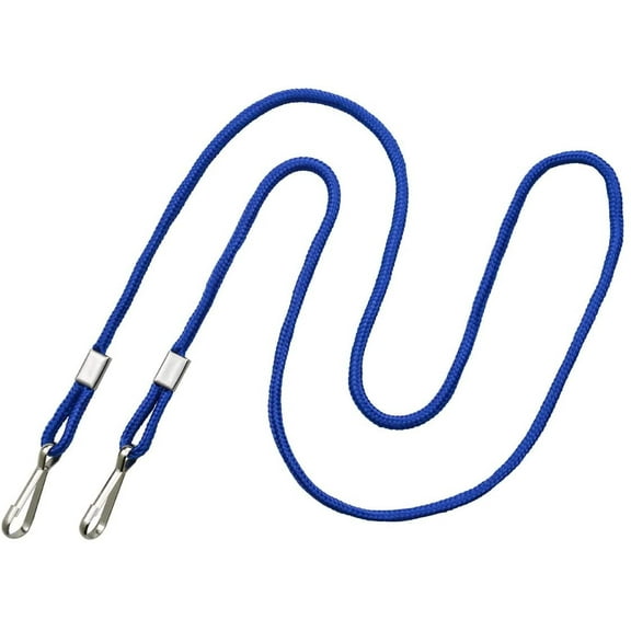 Double Clip Lanyards for Special Events (Two Hook/Open Ended) by Specialist ID (Blue)