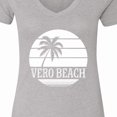 thumbnail image 4 of Inktastic Vero Beach Florida Vacation Women's V-Neck T-Shirt, 4 of 5