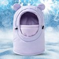 thumbnail image 2 of TSHXS Baby Hat Toddler Cute Bear Ear Thermal Balaclava Hood Hat Drawstring Wind Resistant Full Face Neck Cover for Boys Girls, 2 of 9
