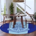 thumbnail image 4 of Anchor Round Living Room Rugs 6 ft, Summer Beach Washable Area Rug with Non-Slip Sturdy Edge Binding Round Carpet for Kitchen Office Bedroom, 4 of 9