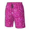 thumbnail image 5 of Naloa Rose Red Glitter Men's Beach Shorts, Surfing shorts, Swim trunks, Quick Dry Swim Trunks for Surfing Beach Fun - X-Large, 5 of 9
