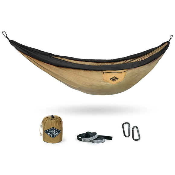 Hamaca para Camping Blanco Musgo Suparpine I con Correas Arena Individual