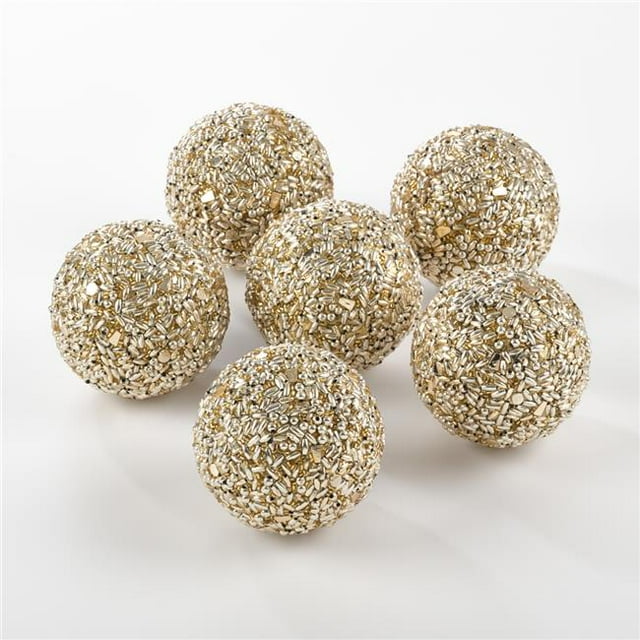 Saro Lifestyle BL145.GL4 Collection de Bijoux de 4 Po Sphère Décorative&44; Or - Lot de 6