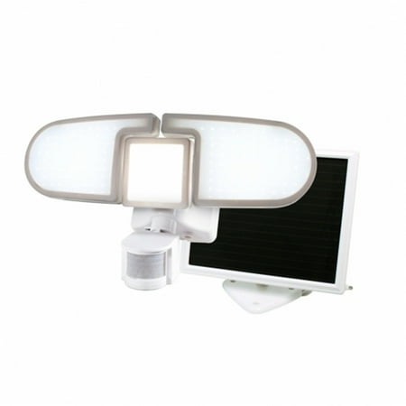Nature Power 205 Integrated LED White Triple Head Outdoor Solar Powered Motion Activated Light up to 40 feet