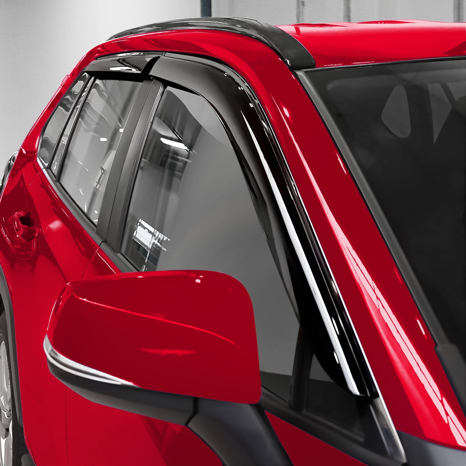 Voron Glass Tape-on Extra Durable Rain Guards for Toyota RAV4 2019-2025, Window Deflectors, Vent Window Visors, 4 Pieces - 120100