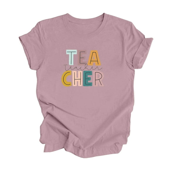 Ladies Fun Graphic T Shirt Cute Cartoon Printed T Shirt Color