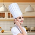 thumbnail image 4 of Eoperou Chef Hat Adjustable Elastic Adult Baker Cooking Cap Soft Breathable Height Thickness Kitchen Tools for Baking Art Classes Parties, 4 of 8
