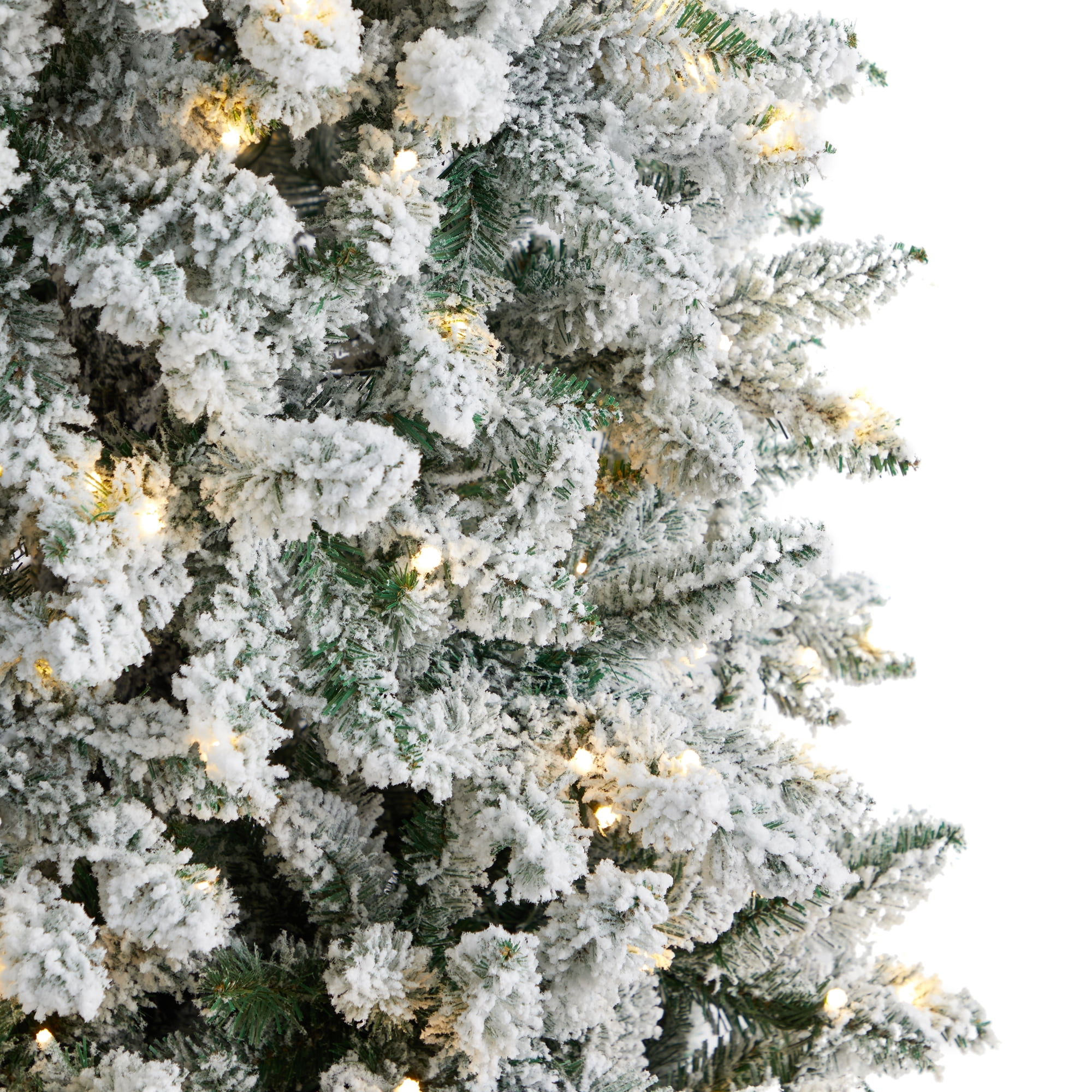 Nearly Natural 9' Slim Fir Artificial Christmas Tree Prelit 600 LED Lights