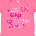 thumbnail image 4 of Inktastic Valentine's Day My Gigi Loves Me Hearts and Lips Boys or Girls Baby Bodysuit, 4 of 5