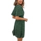 thumbnail image 5 of Sunloudy Vestido casual de manga corta para mujer, a la moda, estampado de puntos, cuello en V, cintura alta, vestido de gasa Sunloudy S M L XL, 5 of 8