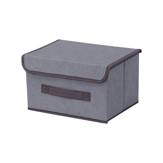 pstuiky Caja de almacenamiento forrada en tela de algodón y lino para ropa y otros objetos. Ideal para guardar artículos domésticos de uso diario. Caja de lavandería plegable.