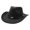 Black, variant on Camping Must Haves Straw Cowboy Hat Wide Brim Sun Hat For Men Women Panama Hat With Chin Strap Bull Sombrero Travel Beautiful Hat Black