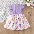 thumbnail image 6 of Toddler Easter Dresses for Girls Sleeveless Cute Print Dress Bow A-line Dress Girls Spring Dress Girl Clothes Size 2-3 Years, 6 of 9