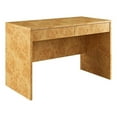 thumbnail image 1 of Scranton & Co 2-Drawer Burl Wood Desk with Full-Glide Drawers, 1 of 9