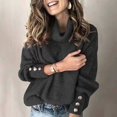 thumbnail image 4 of Chaqueta tipo suéter de cuello alto para mujer, ropa europea y americana, otoño e invierno, 4 of 6