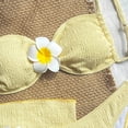 thumbnail image 5 of Mceream Women's Solid Color Two-Piece Bikini Set with Padded Bra Yellow M, 5 of 6