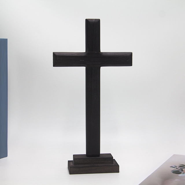 Cruz de religiosa Jesús Adorno Artesanía Oración Muestra Reliquias Iglesia Cristianismo Crucifijo Estatuilla para dormitorio Pascua pequeña sala de Hugo Cruz de madera