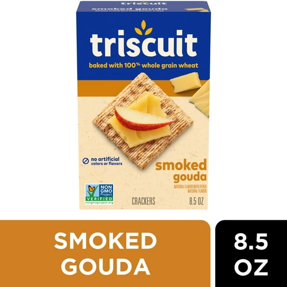 Pack of 4 Triscuit Smoked Gouda Whole Grain Wheat Crackers, 8.5 oz (packaging may vary)