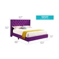 thumbnail image 2 of Glory Furniture Julie G1921-QB-UP Queen Upholstered Bed, Purple, 2 of 8