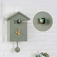 thumbnail image 2 of Reloj de pared de cuco con despertador temporizado para la sala de estar del hogar (verde) Botao, 2 of 4