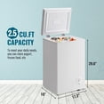 thumbnail image 4 of WANAI 2.5 Cubic Chest Freezer, Compact Deep Freezer with Top Open Door and Removable Storage Basket, 7 Gears Temperature Control, Energy Saving, for Office Dorm or Apartment, 4 of 9