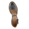 thumbnail image 3 of L'Artiste Women's NIOBELLA Hand-Painted Hook-and-Loop Mary Jane – Geometric Design, Decorative Buckle, Faux Stacked Heel, 3 of 8