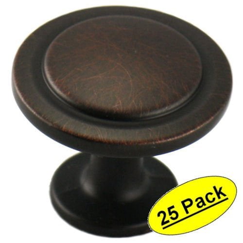 Cosmas 5560ORB Oil Rubbed Bronze Cabinet Hardware Round Knob - 1-1/4' Diameter - 25 Pack