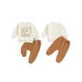 thumbnail image 2 of BemeyourBBs Toddler Baby Boy Girl Spring Fall Winter Outfit Snacks Are My Love Language Sweatshirt And Jogger Pants Set Infant Boys Girls Clothes, 2 of 9