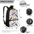 thumbnail image 5 of Uourmeti Multiple Pockets 17 Inch Backpack for Travel School, Personalized Smooth Zipper Durable School Backpack, Cat and Star Pattern, 5 of 6