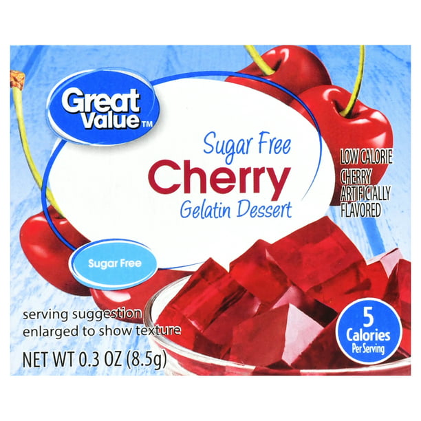 Great Value Sugar Free Gelatin, Cherry - Walmart.com - Walmart.com