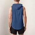 thumbnail image 6 of Zhanqunnn Men's Tank Tops for Casual Sports Gym Summer Comfortable Sleeveless Hooded Tops for Everyday Wear with Versatile Style Mens Compression Shirts Mens T Shirt, Size L, 6 of 9