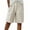 *Beige, variant on VBVC Women's Cotton-Linen Button Front Bermuda Shorts , Summer Casual Textured Shorts For Women,Ladies' Loungewear Shorts with Pockets,Beige,S-2XL