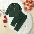 thumbnail image 4 of EWODOS, conjuntos de pijamas de Navidad para chico a juego con la familia, camisetas con solapa de manga larga de Color contrastante, pantalones largos, traje de dormir para bebé y niño, 4 of 4