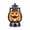 B002- Clear (Pumpkin Jack-O'-Lantern, Buck Teeth Face), variant on Light Up Halloween Decorations, Halloween Pumpkin Decor, Indoor Halloween Night Light, Pumpkin Lantern, 5X3 Inch Portable Handheld Design, Features Classic Triangle Facial Cutouts