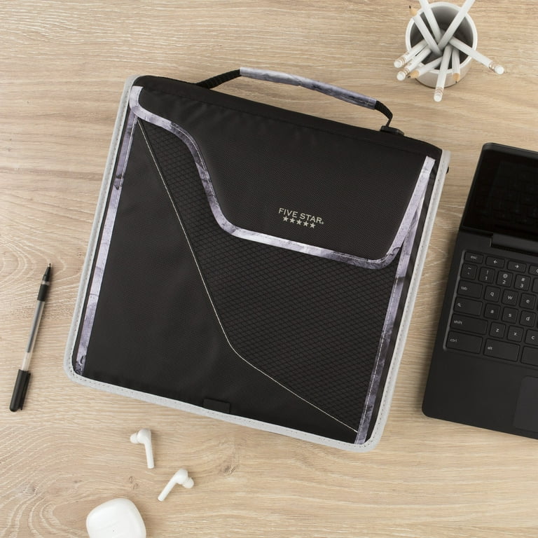 Five Star Large 3-Ring Zipper Binder with Big Pockets