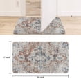 thumbnail image 6 of Bohemian Light Blue Carpet Pattern Linen National Design Farmhouse Door Mat 30 X 17 Inch Welcome Doormat Indoor Outdoor Entrance Floor Mat Non Slip Spring Summer Decor Rubber Mats, 6 of 6