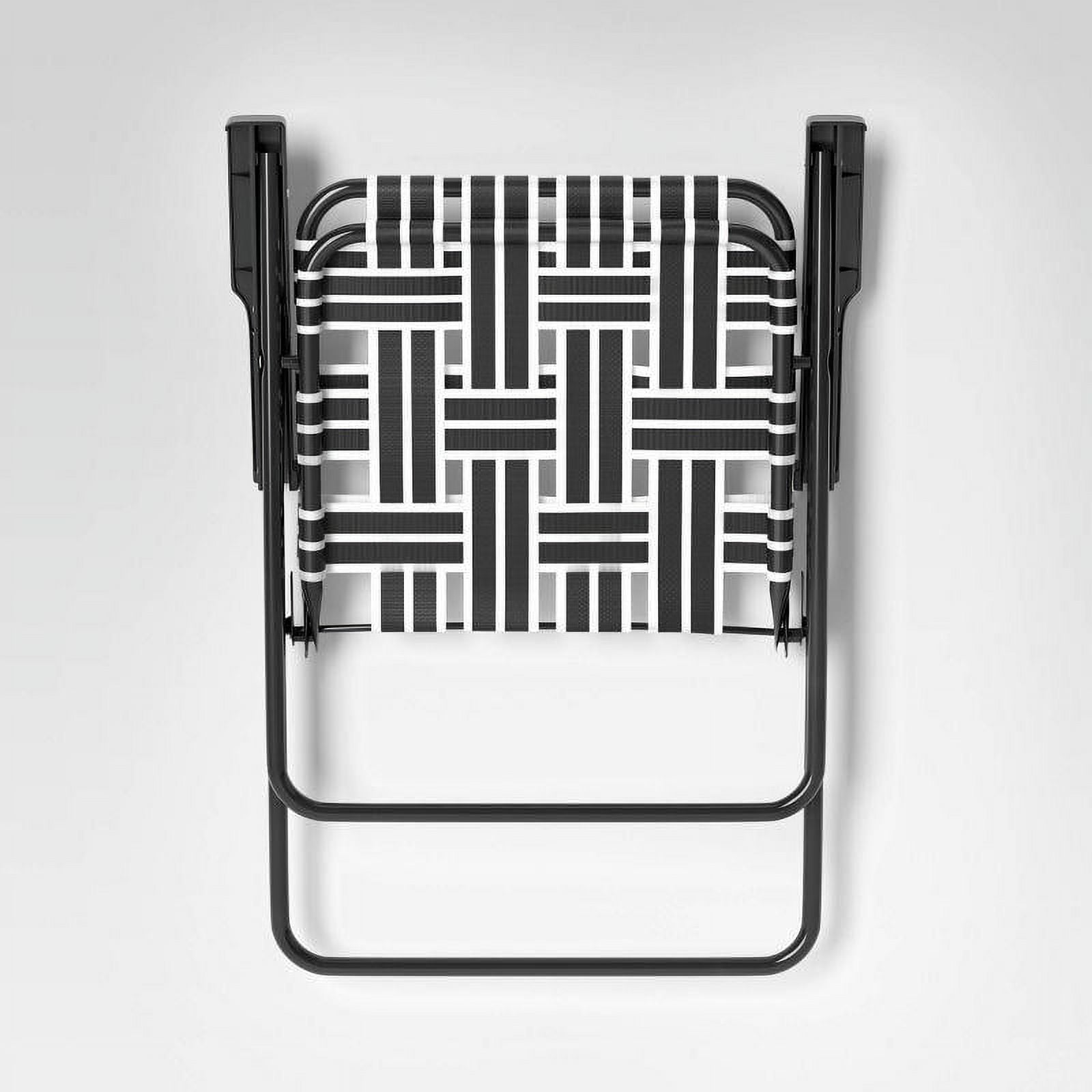 Black Web Strap Patio Lounge Chair Walmart