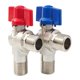 thumbnail image 2 of Brass Ball Valve Hot Cold Water Connection Triangle Design Copper Material 2Pcs, 2 of 5