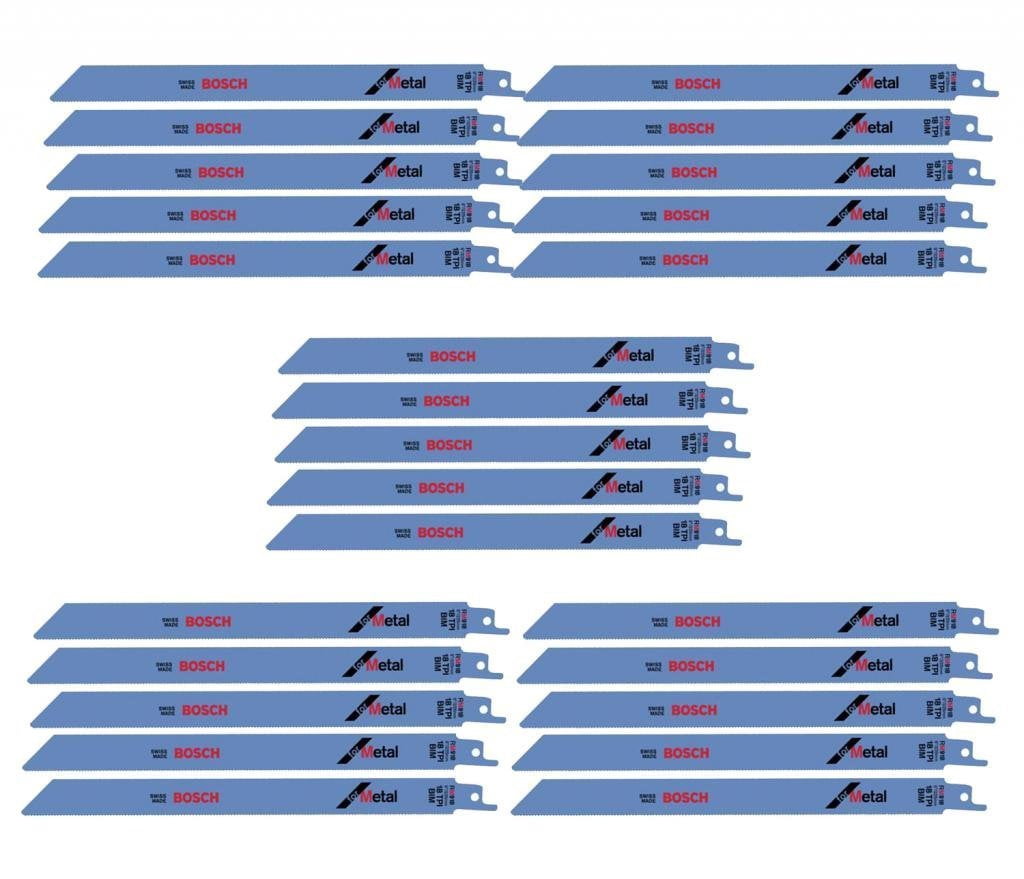Bosch 25 Pack of Genuine OEM Replacement Reciprocating Saw Blades - RM918B-25PK