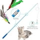 thumbnail image 3 of Juguete de plumas para gatos, 2 piezas de varita retráctil para gatos y 10 piezas de repuesto con recambios de campana, atrapasueños interactivo y ejercicio divertido para gatitos o gatos., 3 of 7